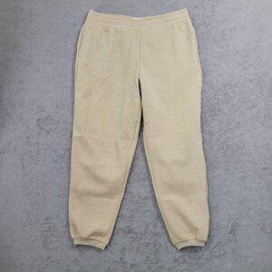 NEW Mondetta Women's XL Heathered Fleece Jogger Pants Recycled Polyester Beige